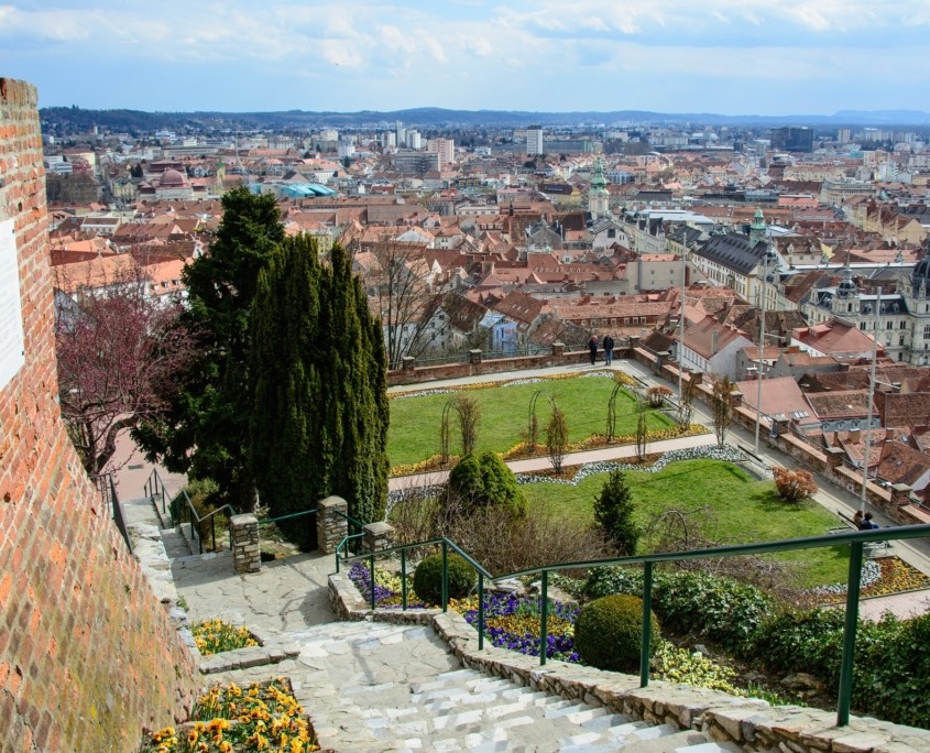 Aussicht vom Schlossberg Graz